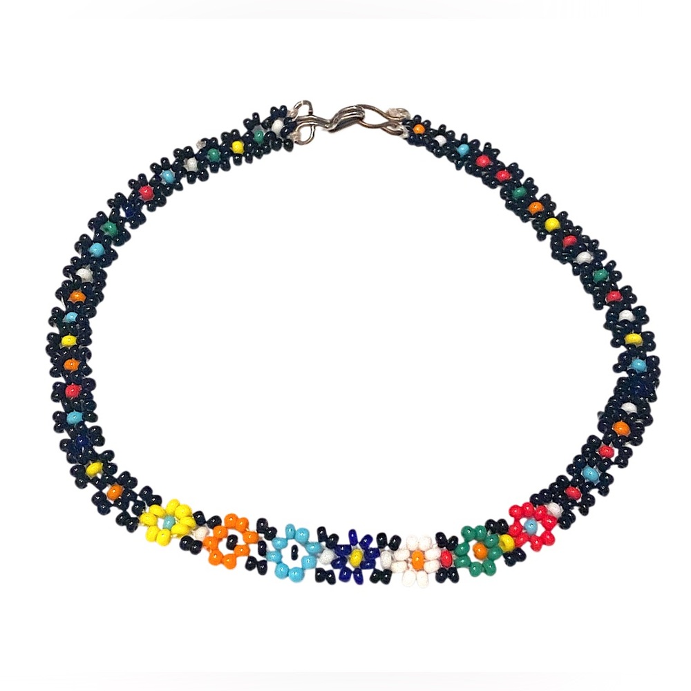 Vintage Beaded Flowers Bracelet